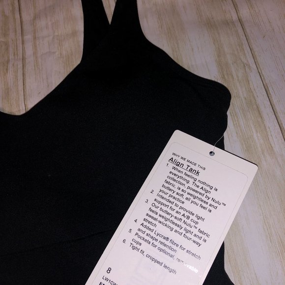NEW LULULEMON Align Tank in Black - Picture 5 of 11
